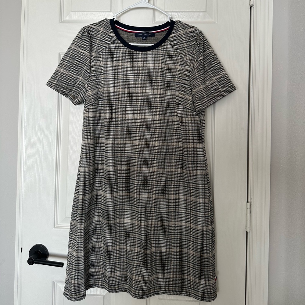 Tommy Hilfiger Black and White Checkered Mini Dress